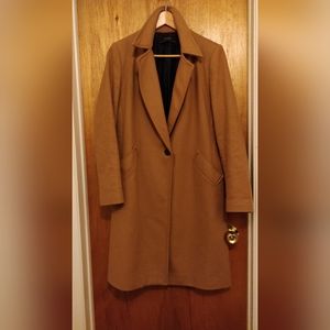 Zara Camel Wool Overcoat
